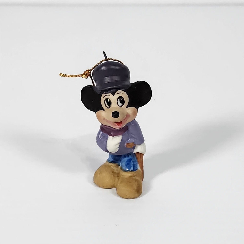 Walt Disney Productions‎ Mickey Mouse Ceramic Christmas Ornament Japan Vintage